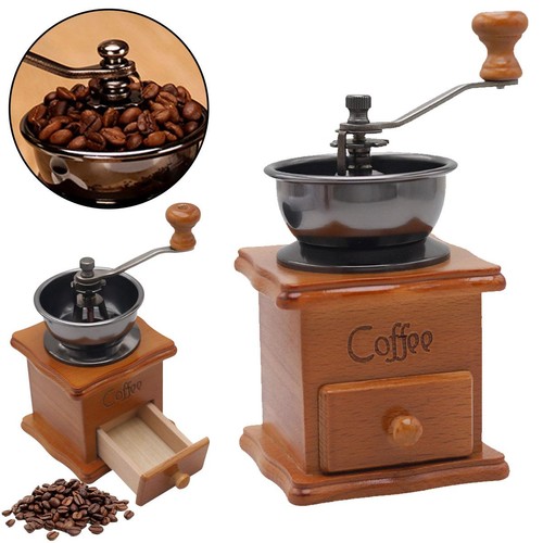 Manual wooden coffee - manual, grinder