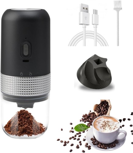 Electric coffee bean grinder - coffee,