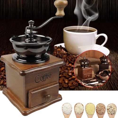 Wood manual coffee grinder - manual,